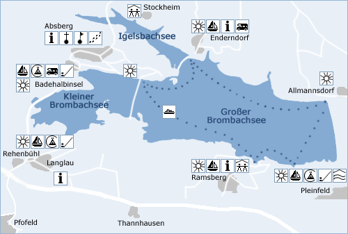 Drei verbundene Seen